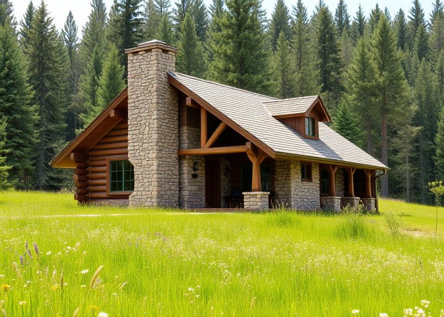 Baita rustica in pietra e legno